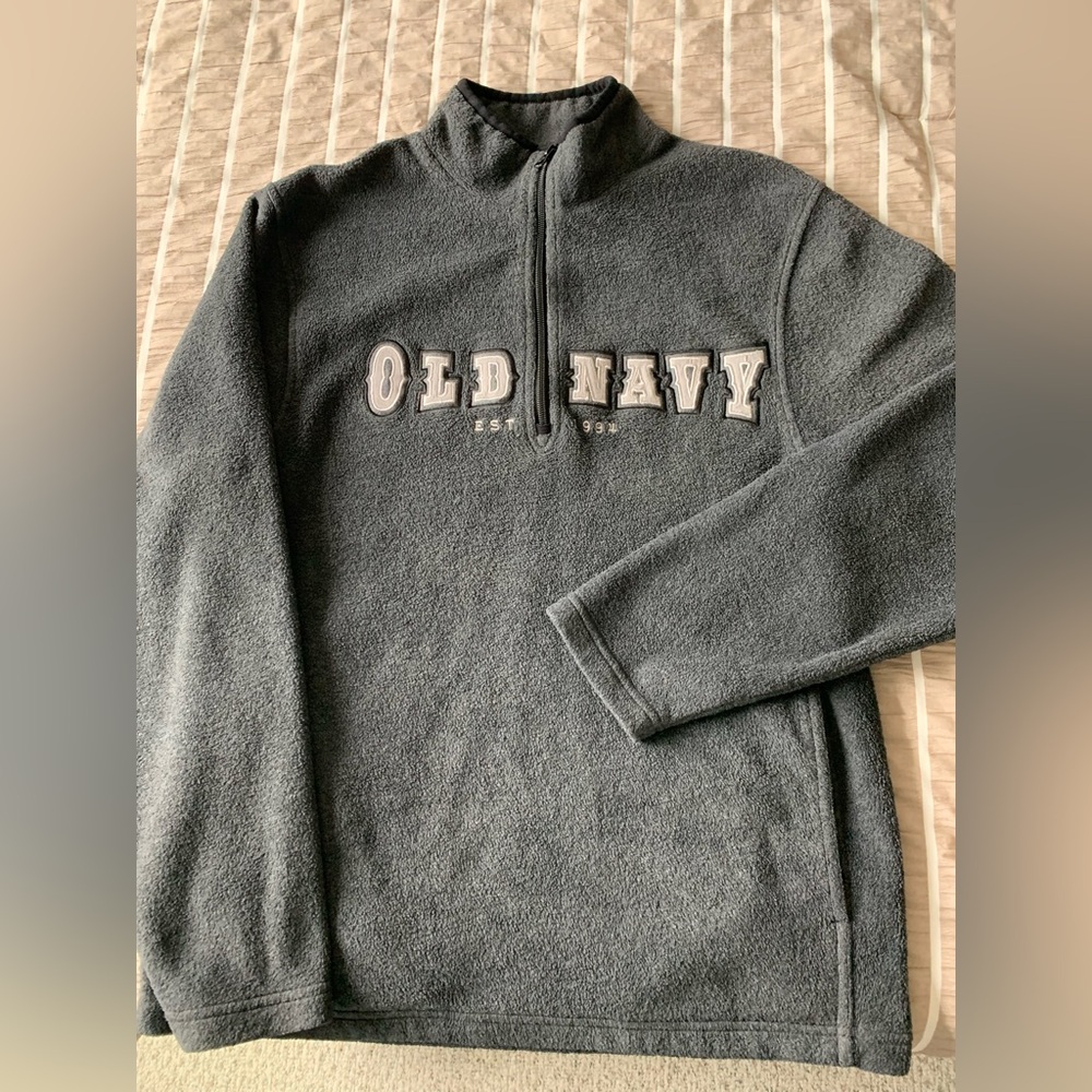 Old Navy Men's Gray Fleece vintage Y2K men’s medium